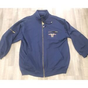 Vintage Us Navy Sailors Jacket XL Navy Blue Full Zip Nautical Military